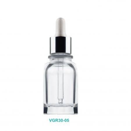 Flacon en verre de 30 ml avec compte-gouttes - Flacon en verre rond de 30 ml
